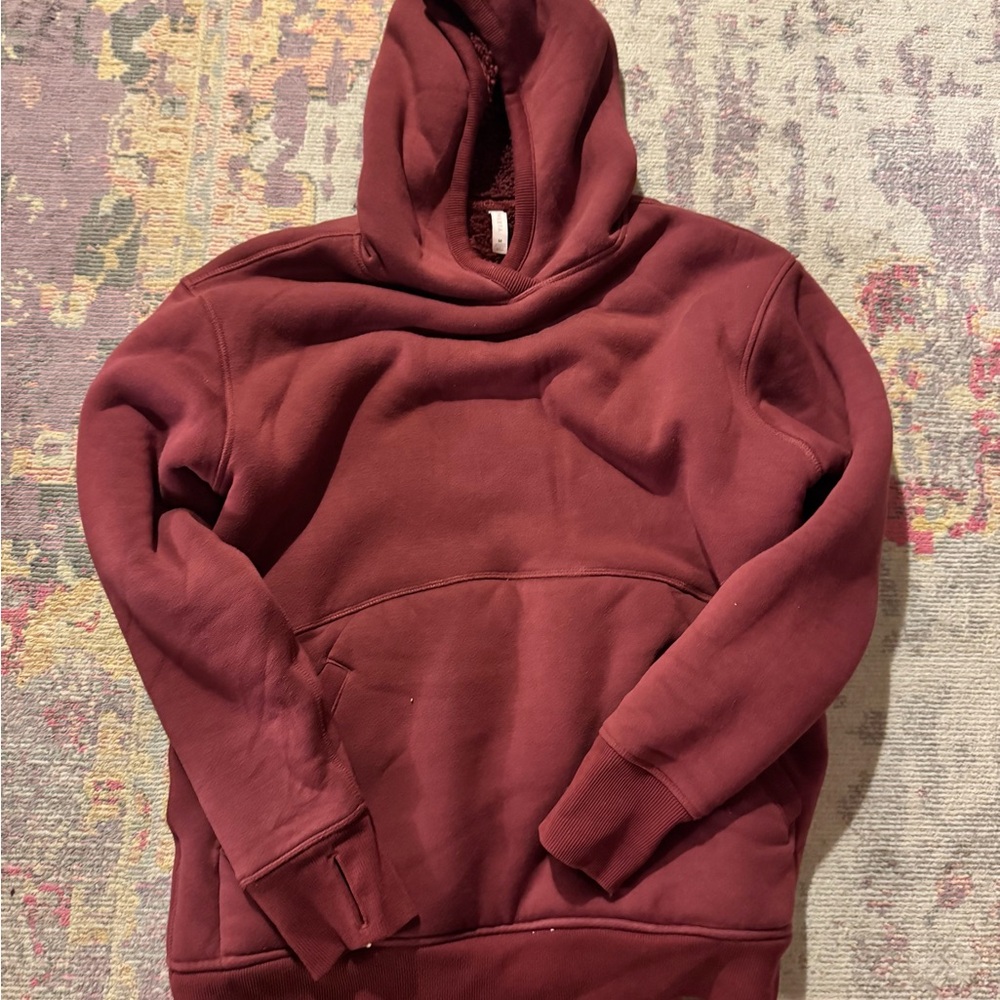 Athleta women’s Deep Red Hoodie Sweater